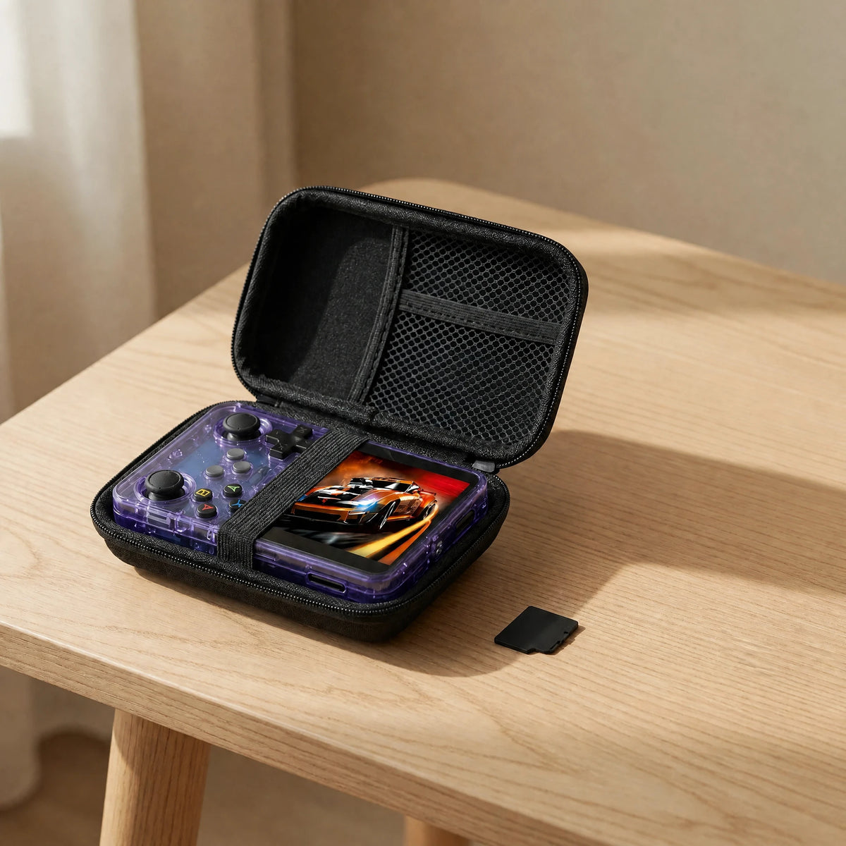 Pack cadeau Pocketro One : console, housse rigide de transport et carte mémoire 64 Go